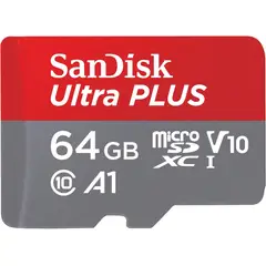 SANDISK - Tarjeta MicroSD SDSQUB3-064G-AWCMA Ultra Plus 64 GB