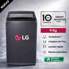 LG - Lavadora de lavado Rapido y Carga Superior 9 Kg WT9BVTB