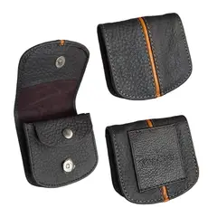 PERRY JHAN - Monedero de Cuero marrón con Sujetador para Correa de caballero