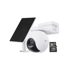 EZVIZ - Cámara de seguridad CB8 Pro 4K + Micro SD 128GB con visión nocturna Batería Panel Solar