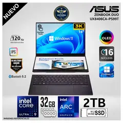 ASUS - LAPTOP ZENBOOK DUO UX8406CA-PS99T ULTRA 9-285H 32GB 2TB SSD 14 OLED 120HZ