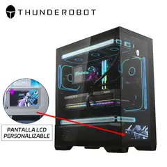 THUNDEROBOT - Gabinete Case PC Gamer con Pantalla LCD Vidrio Templado