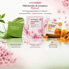 BIOAQUA - MASCARILLA FACIAL + ARCILLA MATCHA + JABON EXFOLIANTE