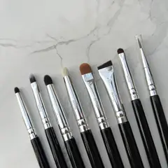 GENERICO - Set de brochas de precision ojos 8 piezas