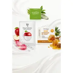 BIOAQUA - MASCARILLA FACIAL + ARCILLA MATCHA + JABON EXFOLIANTE