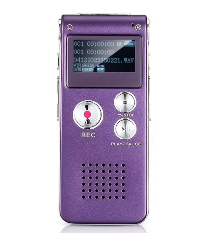 GRABADORA DE VOZ 8 GB PROFESIONAL COLOR MORADO