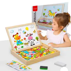 GENERICO - Pizarra Didáctica Imantada 2 en 1 Acrílica y Tiza para Niños