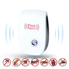 GENERICO - Repelente de plagas enchufable Ultrasonico Pest Repeller X 2 UND