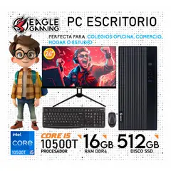 INTEL - PC COMPUTADORA CORE I5 10500T 10GEN RAM 16GB SSD 512GB MONITOR 24”