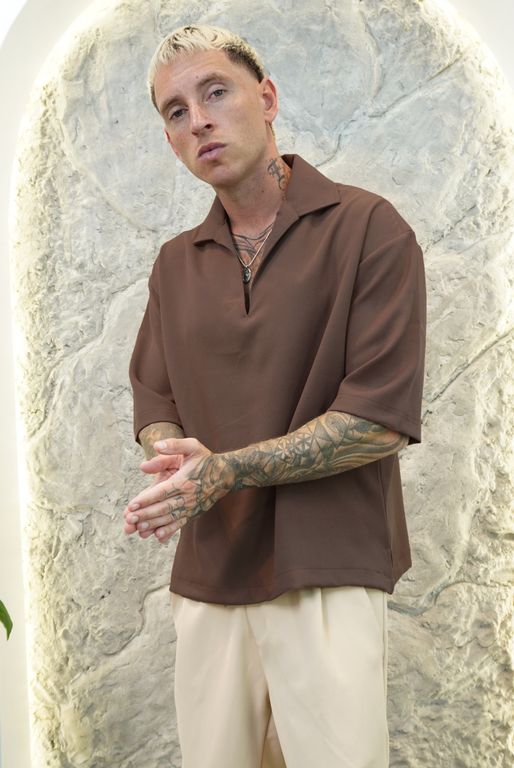 Camisa Manga corta cuello V