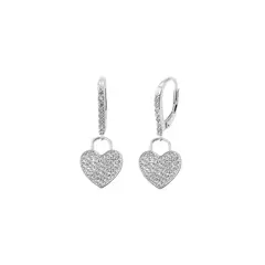 BALIQ - Aretes Corazón Colgante Plata 925