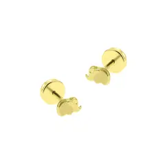BALIQ - Aretes Elefante Niña Oro 18K