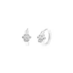 BALIQ - Aretes Argolla Huella Plata 925