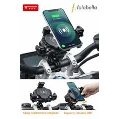 GENERICO - PORTA CELULAR ACTIVIBRACION TIPO PINZA MOTO WOLF