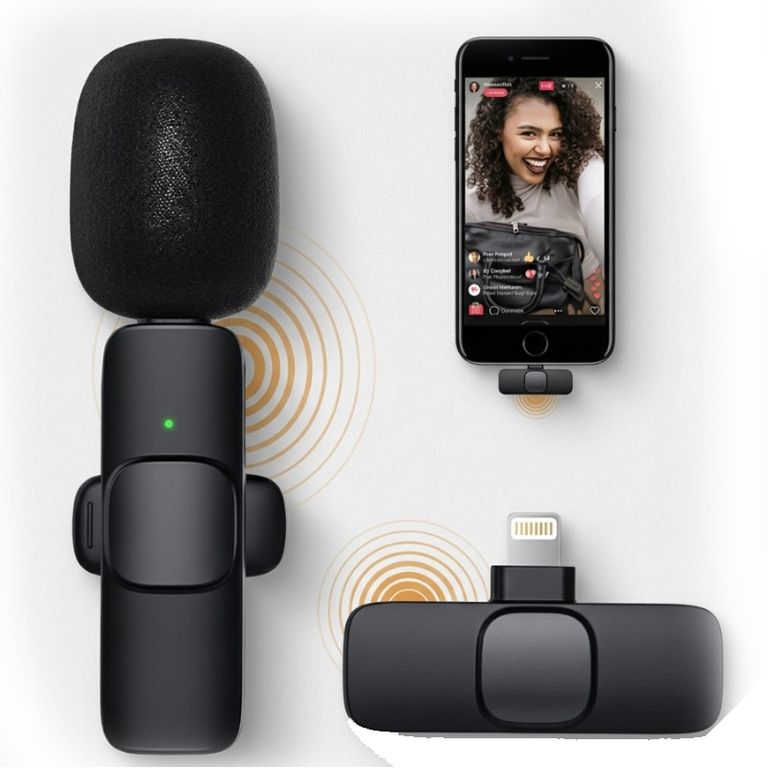 Micrófono Inalámbrico Solapero Recargable Entrada Tipo C Android USB-C