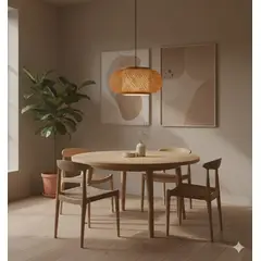 CEMLIGHTING - LAMPARA COLGANTE RUSTICA ARANZA E27 BAMBU