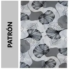 GENERICO - Cortina de ducha 180x180 cm con 12 ganchos diseño - Flores 4