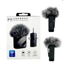 GENERICO - Micrófono Solapero Inalámbrico F11-2 Dual Para Celular