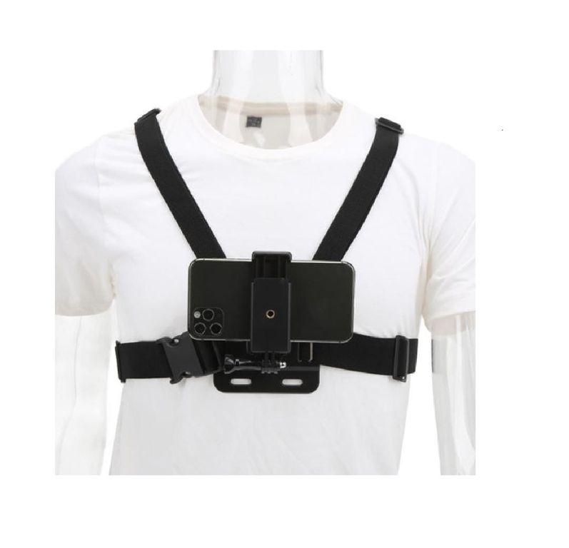 Arnés de pecho para celular con holder