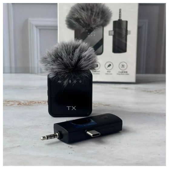 Micrófono Solapero Dual 2 en 1 F11-2 Inalámbrico