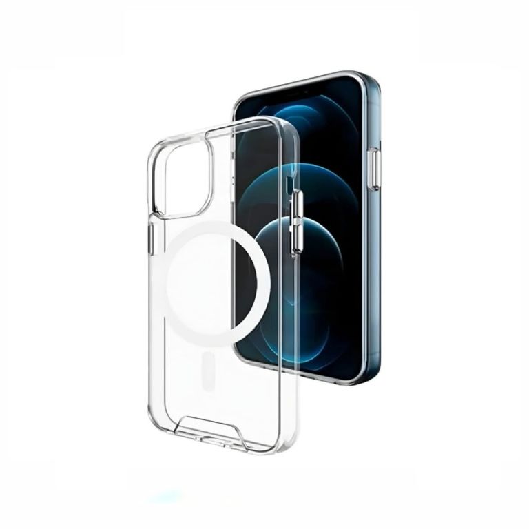 CASE FUNDA BUMPER CON MAGSAFE PARA IPHONE 15 PRO MAX TRANSPARENTE