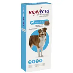 BRAVECTO - 20-40KG 1000MG X1 TABLETA MASTICABLE