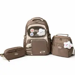 GENERICO - Mochila escolar Kala Sheep pack x3
