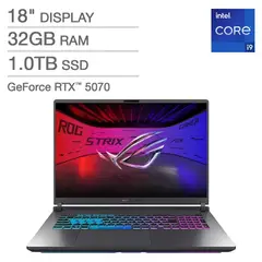 ASUS - Laptop ROG Strix GAMING LAPTOP, i9-14900HX, 32GB RAM, 1TB SSD, NVIDIA RTX™ 5070, 18" WIN 11