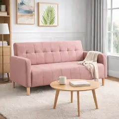 ARTSOFA - Sofá Tres Cuerpos Aura Rosa Antifluido + Obsequio