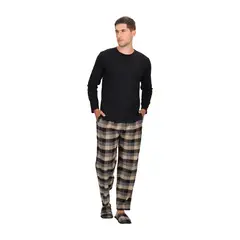 MOTA - Pijama Largo Algodón con Pantuflas MT30230