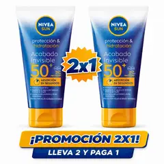 Nivea - Pack x2 Sun Protector Solar Acabado Invisible FPS50 150ml
