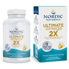 NORDIC - Naturals DHA Ultimate Omega 2X sabor a limón – 120 Cápsulas