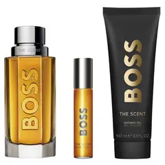 HUGO BOSS - The Scent 3 piezas de regalo para hombres 100ml EDT + 100ml SG + 10ml EDT