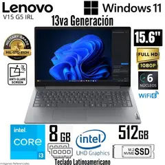 LENOVO - Laptop V15 G5 IRL Intel Core i3-1315U 8GB RAM 512GB SSD 15.6" FHD - 83GW005MLD