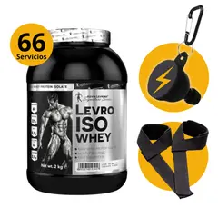 Kevin Levrone - LEVRO ISO WHEY 2KG VAINILLA CON PORTASUPLEMENTO + STRAPS - PROTEINA ISOLATADA