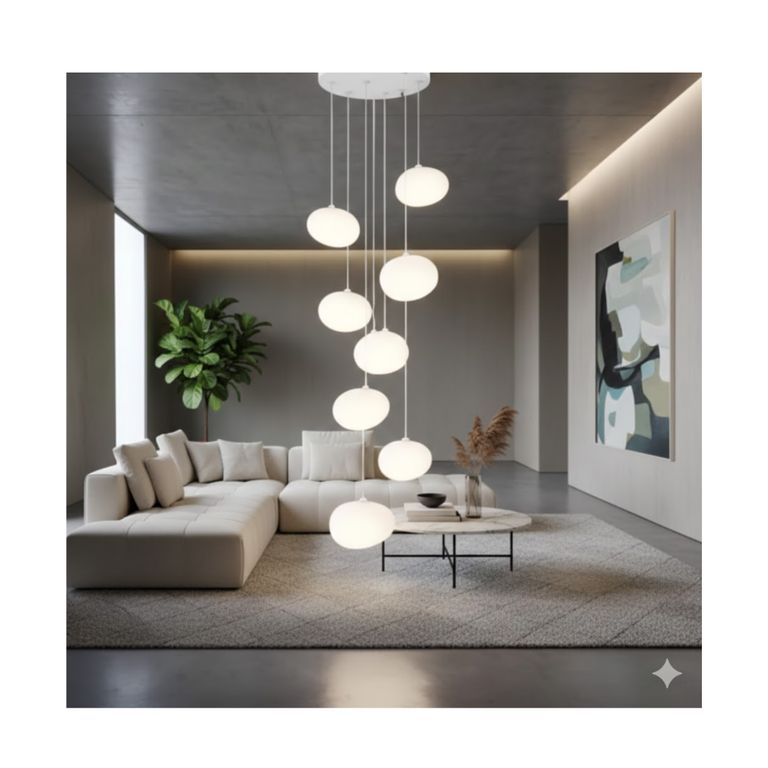 LÁMPARA COLGANTE ELEGANTE DE 8 LUCES