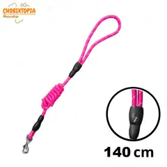 GENERICO - CORREA RESISTENTE PARA MASCOTAS - PERRO FUCSIA INTENSO