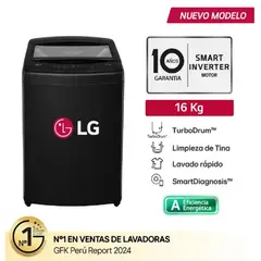 LG - Lavadora WT16OBVTB 16 kg Carga Superior TurboDrum - Negro Onyx