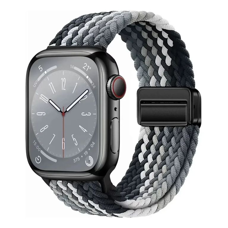 CORREA SUNSHINE PARA APPLE WATCH SERIE 11-10-9-8-7 ULTRA - SE GRIS 44-45-46-49 MM