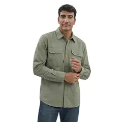 HOSEG - CAMISA LONG SLEEVE EXPLORER OLIVE HOMBRE
