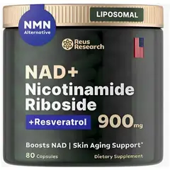 GENERICO - Reus Research NAD+ Resveratrol 900mg – 80 Cápsulas