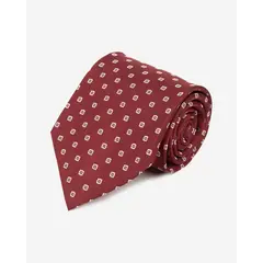 ANDREW'S TIES - Corbata Roja con Cuadros Blancos