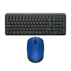 LOGITECH - Combo Teclado K250 Negro y Mouse M170 Azul Inalámbrico