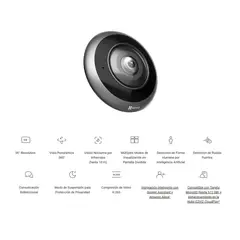 EZVIZ - Cámara Seguridad Inteligente Wi-Fi EP4 Lente Ojo de Pez Panorámica