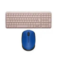 LOGITECH - Kit Teclado K250 Rosado y Mouse M170 Azul Inalámbrico