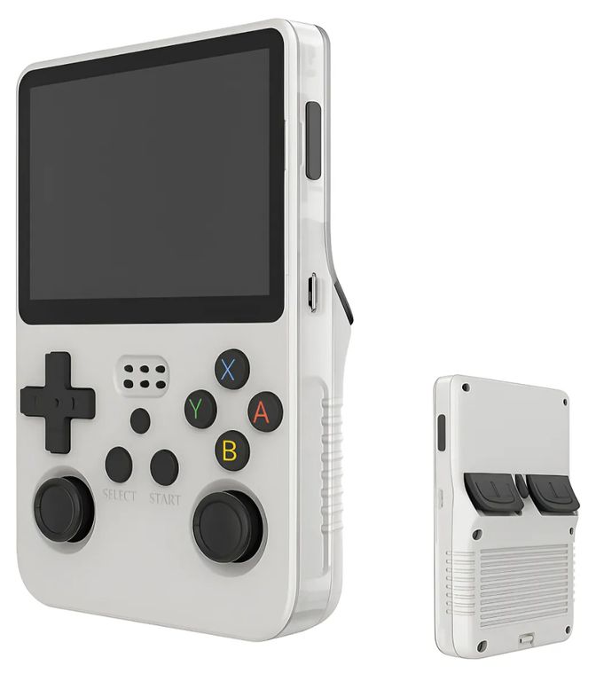 Consola Portatil Retro R36S 64GB Blanco
