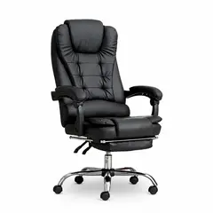 GENERICO - Silla de Escritorio Ergonómica Presidente Reclinable con Reposapiés y Soporte Lumbar DC-483