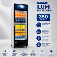 Ilumi - Exhibidor - Visicooler Vertical 350Lt 1 Puerta Vidrio BC-3500