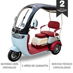 MOVEEN - TRIMOTO ELÉCTRICA URBAN CONFORT COLOR CELESTE CON VINO