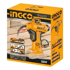 INGCO - Inflador Pistola A Bateria Portatil Biciclets Auto Color Amarillo Fase eléctrica Monofásica Frecuencia 5060Hz